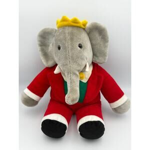 Vintage GUND BABAR the Elephant Plush Stuffed Animal 1998" Pre Loved